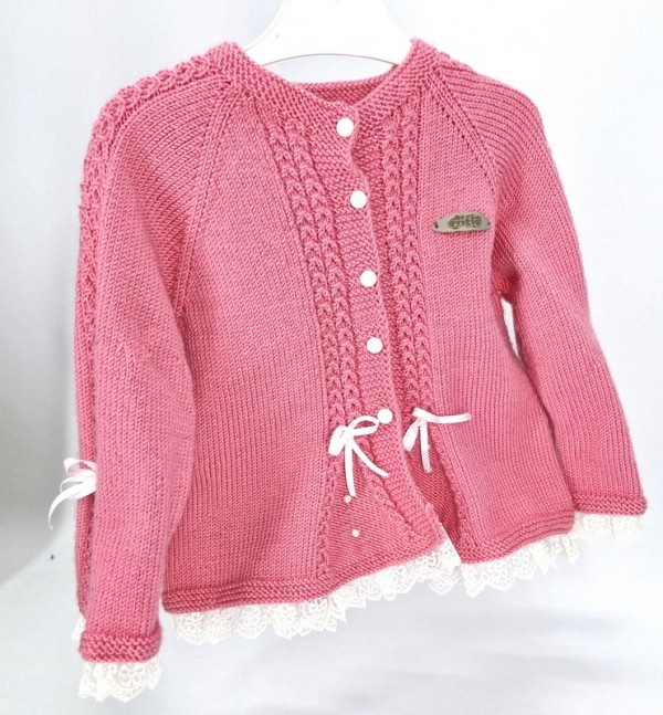 El Örgüsü Kız Çocuk Prenses Hırka